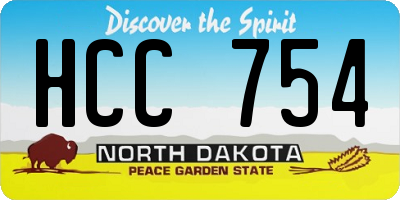 ND license plate HCC754