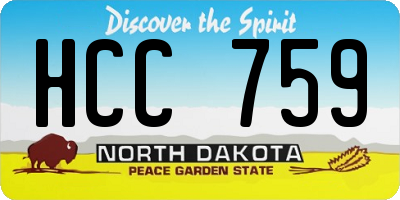 ND license plate HCC759