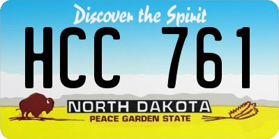 ND license plate HCC761