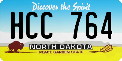 ND license plate HCC764