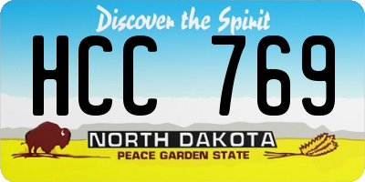 ND license plate HCC769