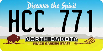 ND license plate HCC771