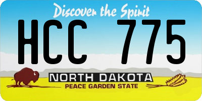 ND license plate HCC775