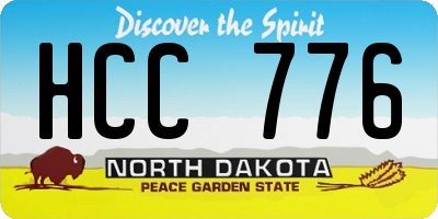 ND license plate HCC776