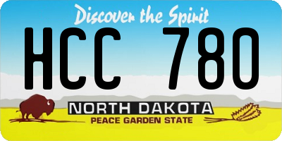 ND license plate HCC780