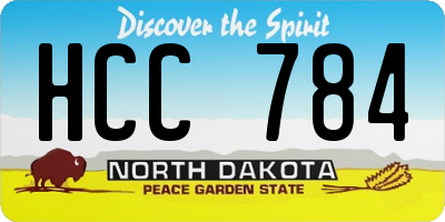 ND license plate HCC784