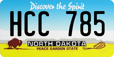 ND license plate HCC785