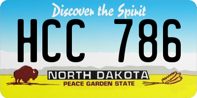 ND license plate HCC786