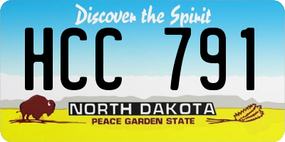 ND license plate HCC791