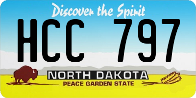 ND license plate HCC797