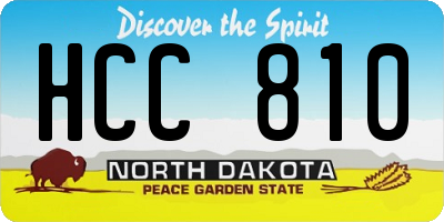 ND license plate HCC810