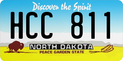 ND license plate HCC811