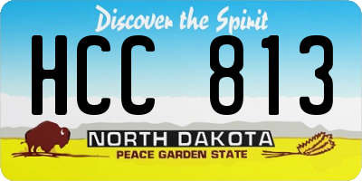 ND license plate HCC813