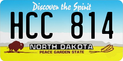 ND license plate HCC814