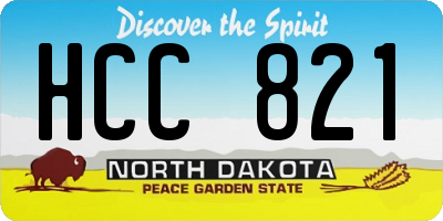 ND license plate HCC821