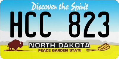 ND license plate HCC823