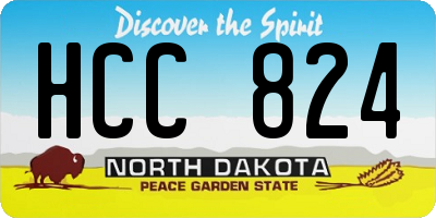 ND license plate HCC824