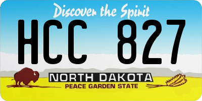 ND license plate HCC827