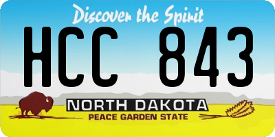 ND license plate HCC843