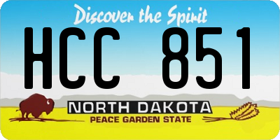 ND license plate HCC851