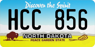 ND license plate HCC856