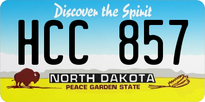 ND license plate HCC857