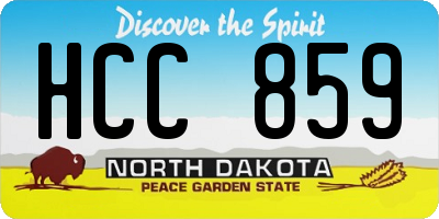 ND license plate HCC859