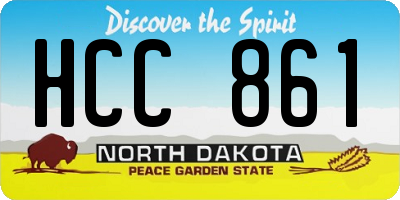 ND license plate HCC861