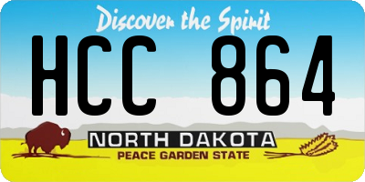 ND license plate HCC864