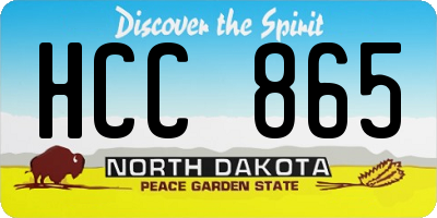 ND license plate HCC865