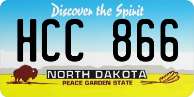 ND license plate HCC866