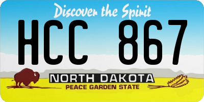 ND license plate HCC867