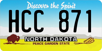 ND license plate HCC871