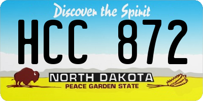 ND license plate HCC872