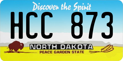 ND license plate HCC873