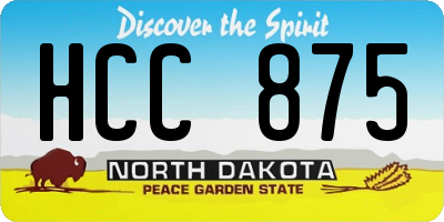 ND license plate HCC875