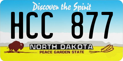 ND license plate HCC877