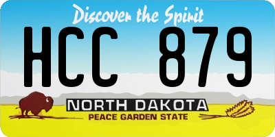 ND license plate HCC879