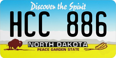 ND license plate HCC886