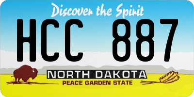 ND license plate HCC887