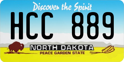 ND license plate HCC889