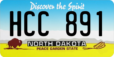 ND license plate HCC891