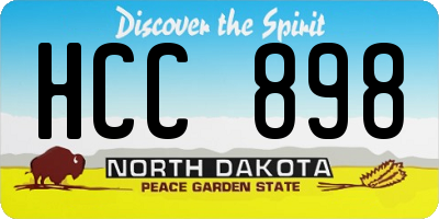 ND license plate HCC898