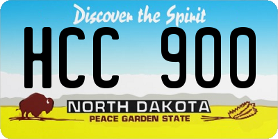 ND license plate HCC900