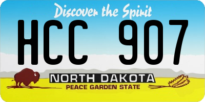 ND license plate HCC907