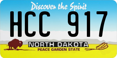 ND license plate HCC917