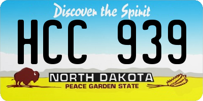 ND license plate HCC939