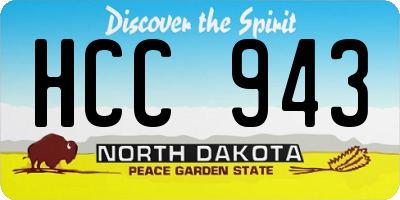 ND license plate HCC943