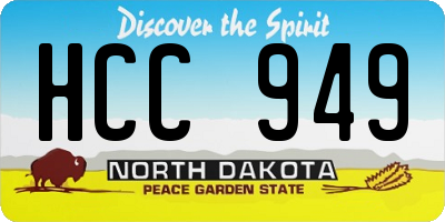 ND license plate HCC949