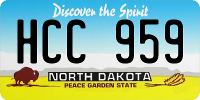ND license plate HCC959
